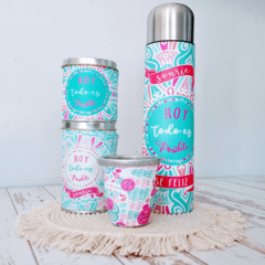 Set latas diseño con termo de acero - comprar online