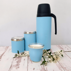 Set latas lisas pastel con termo atom - comprar online