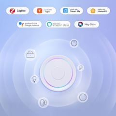 Homekit-Hub de gateway Tuya Zigbee, Smart Life, Controle Remoto para Apple, Controle de Voz Siri, Alexa, Google Home, WiFi, Ponte Sem Fio - Luimar Premium