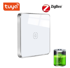 Interruptor de bateria zigbee tuya, interruptor com um botão de automação que funciona com o hub tuya zigbee, articulação com um clique - Luimar Premium