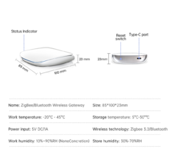 Hub de Gateway Tuya Zigbee, Multi Mode, App Life, Compatível Alexa e Google Home - loja online