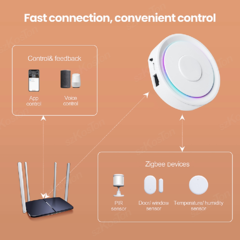 Homekit-Hub de gateway Tuya Zigbee, Smart Life, Controle Remoto para Apple, Controle de Voz Siri, Alexa, Google Home, WiFi, Ponte Sem Fio - comprar online