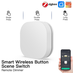 Tuya Zigbee Interruptor De Botão Sem Fio Inteligente Mini Interruptores Dimmer Smart Life App Controle Remoto Controlador Doméstico Inteligente