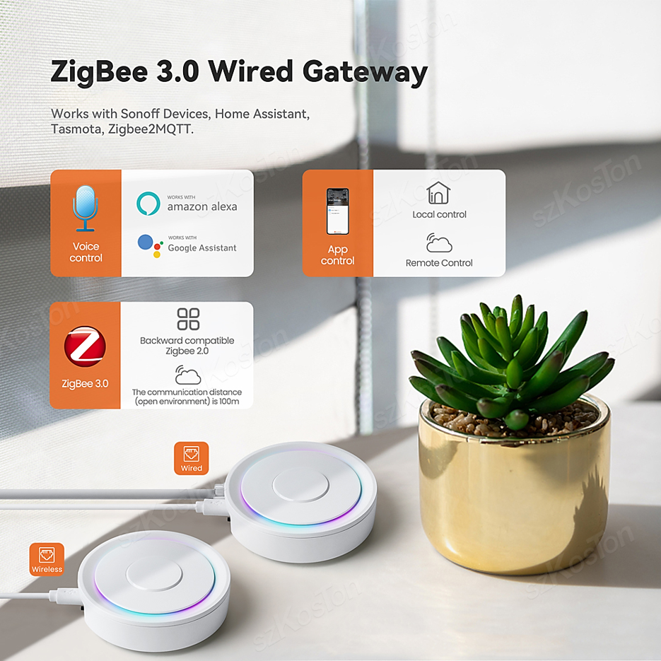 Tuya Wireless Zigbee Bridge Smart Home Zigbee Gateway Hub telecomando  dispositivi Zigbee Smart Life APP per Alexa Google Home