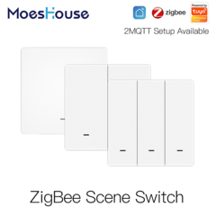 SWITCH SCENE ZIGBEE - Interruptor Inteligente, Tuya, ZigBee, Série Star Ring, Sem Fio Neutro, Vida Inteligente.