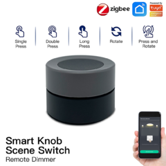 SMART KNOB SWITCH ZIGBEE - Botão Inteligente, Tuya, ZigBee, Multi-Cenas - Sem Fio Neutro, Vida Inteligente.