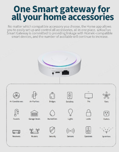 Homekit-Hub de gateway Tuya Zigbee, Smart Life, Controle Remoto para Apple, Controle de Voz Siri, Alexa, Google Home, WiFi, Ponte Sem Fio na internet