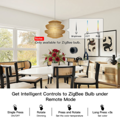 Imagem do SMART KNOB SWITCH ZIGBEE - Botão Inteligente, Tuya, ZigBee, Multi-Cenas - Sem Fio Neutro, Vida Inteligente.