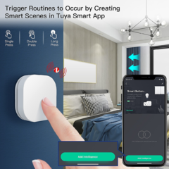 Imagem do Tuya Zigbee Interruptor De Botão Sem Fio Inteligente Mini Interruptores Dimmer Smart Life App Controle Remoto Controlador Doméstico Inteligente