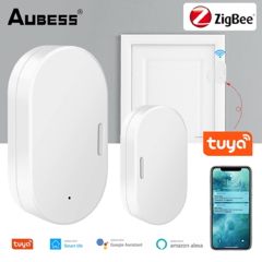 Imagem do Tuya Zigbee-Sensor Inteligente de Porta e Janela, Detectores de Segurança, Controle via Alexa Google Home, Smart Life, APP, Zigbee 3.0, Zigbee2MQTT