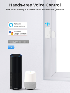 Tuya Zigbee-Sensor Inteligente de Porta e Janela, Detectores de Segurança, Controle via Alexa Google Home, Smart Life, APP, Zigbee 3.0, Zigbee2MQTT - comprar online