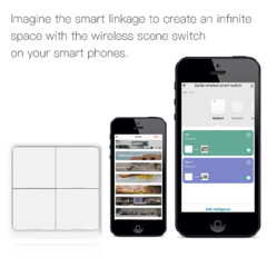 Tuya ZigBee Interruptor de Cena Sem Fio, Controlador de Botão, Alimentado por Bateria, Cenário de Automação, 4 Gangues, 12 Cena na internet