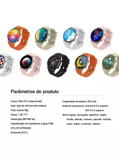 Relógio inteligente smartwatch PEJE Zw04 -Prova D Água Com Monitoramento De Sono