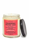 Vela 1 pavio Strawberry Pound Cake - Bath and Body Works