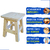 Mesa Infantil Retangular + 4 Banquetas Madeira Pinos - World Cadeiras | Aluguel De Mesas E Cadeiras, Kit Conjunto Mesa E Cadeira Infantil