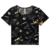 T-SHIRT JUVENIL CROPPED EM MALHA ESTAMPADA LUNENDER HITS - loja online