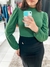 Blusa manga longa Gola Alta Verde - comprar online