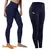 Alta cintura elastano Yoga Leggings para mulheres, controle de barriga, franzido - comprar online