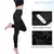 Alta cintura elastano Yoga Leggings para mulheres, controle de barriga, franzido