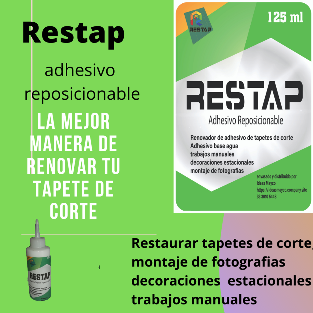 Adhesivo Reposicionante para Scrapbooking y Renovación de Tapetes