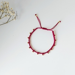 Pulsera Macrame fucsia mostacillas en internet