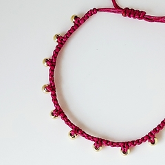 Pulsera Macrame fucsia mostacillas - comprar online