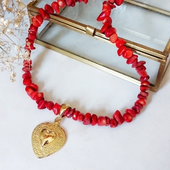 Collar Coral Corazón - comprar online