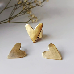 Aros Corazón Bronce - comprar online