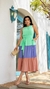 VESTIDO CHIFFON COLOR BLOCK