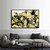 Quadro Decorativo Abstrato H2 Dourado com Preto