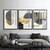 Trio de Quadros Abstrato Formas Detalhes Gold - comprar online