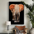 Quadro Decorativo Elefante Fundo Preto