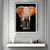 Quadro Decorativo Elefante Fundo Preto - comprar online