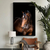 Quadro Decorativo Cavalo Marrom Fundo Preto - comprar online