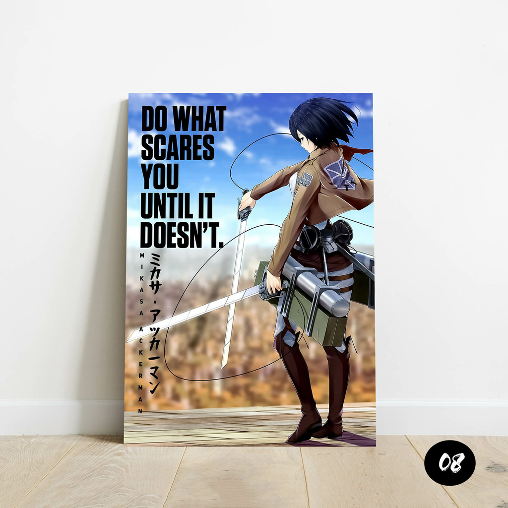 Placa decorativa Attack on Titan 4 Temporada - MDF