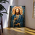 Quadro Decorativo Jesus Cristo Abstrato Roupa azul - comprar online