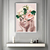 Quadro Decorativo Modelo Mulher Floral - comprar online