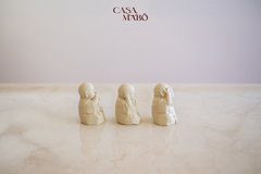 Escultura Mini Buda - Bege (Kit 3 Pcs) - comprar online