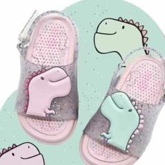 Sandália Mini Bizz Dinossauro Gliter Rosa - comprar online