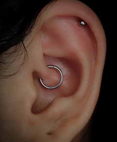 Argola daith/ aço natural