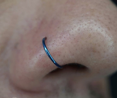 Nostril/ titânio/8mm/ d-ring