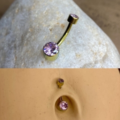 Piercing umbigo/ Titânio anodizado