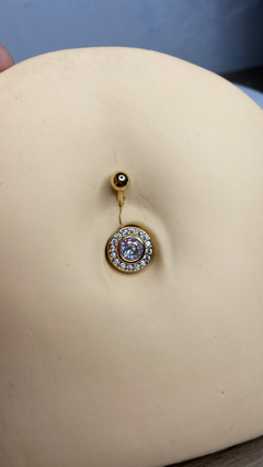 Umbigo/ aço/ dourado/ 1.6mm - Divina Isa Piercing