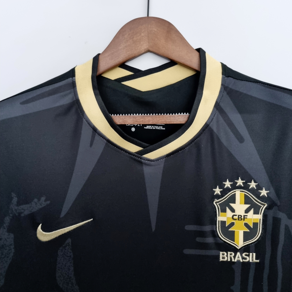 Camisa Seleção Brasileira Versão Jogador Player Preta
