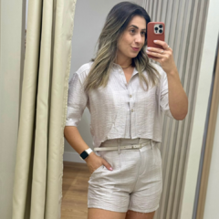 Conjunto Short Camisa Lila na internet