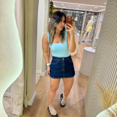 Short Saia Jeans Escuro