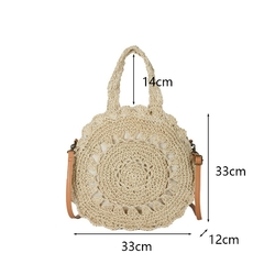 Bolsa Olho Grego De Palha Feminina (Elegante) - Praia Passeio- Resistente