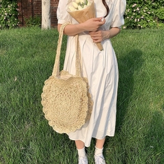 Imagem do Bolsa Olho Grego De Palha Feminina (Elegante) - Praia Passeio- Resistente