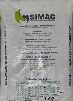 Magnésio Ultra Sulfato de Magnésio – 25Kg