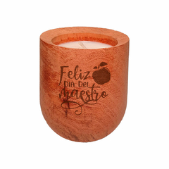 20 Velas Mate Deco Cera De Soja PERSONALIZADO - Dia Del MAESTRO